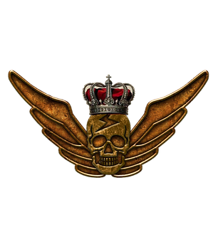 Royal Skullwith Wings Emblem PNG