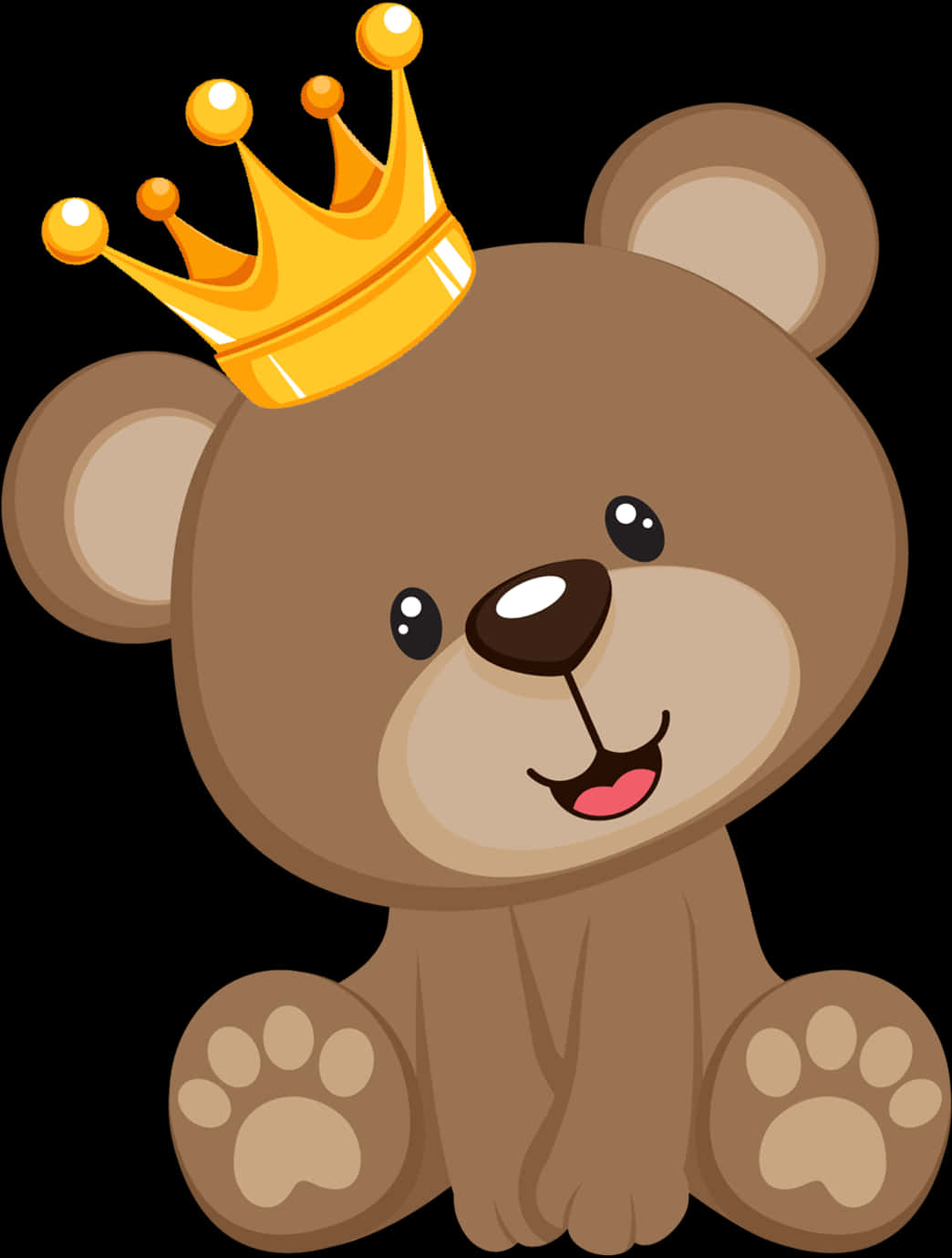 Royal Teddy Bear Cartoon PNG