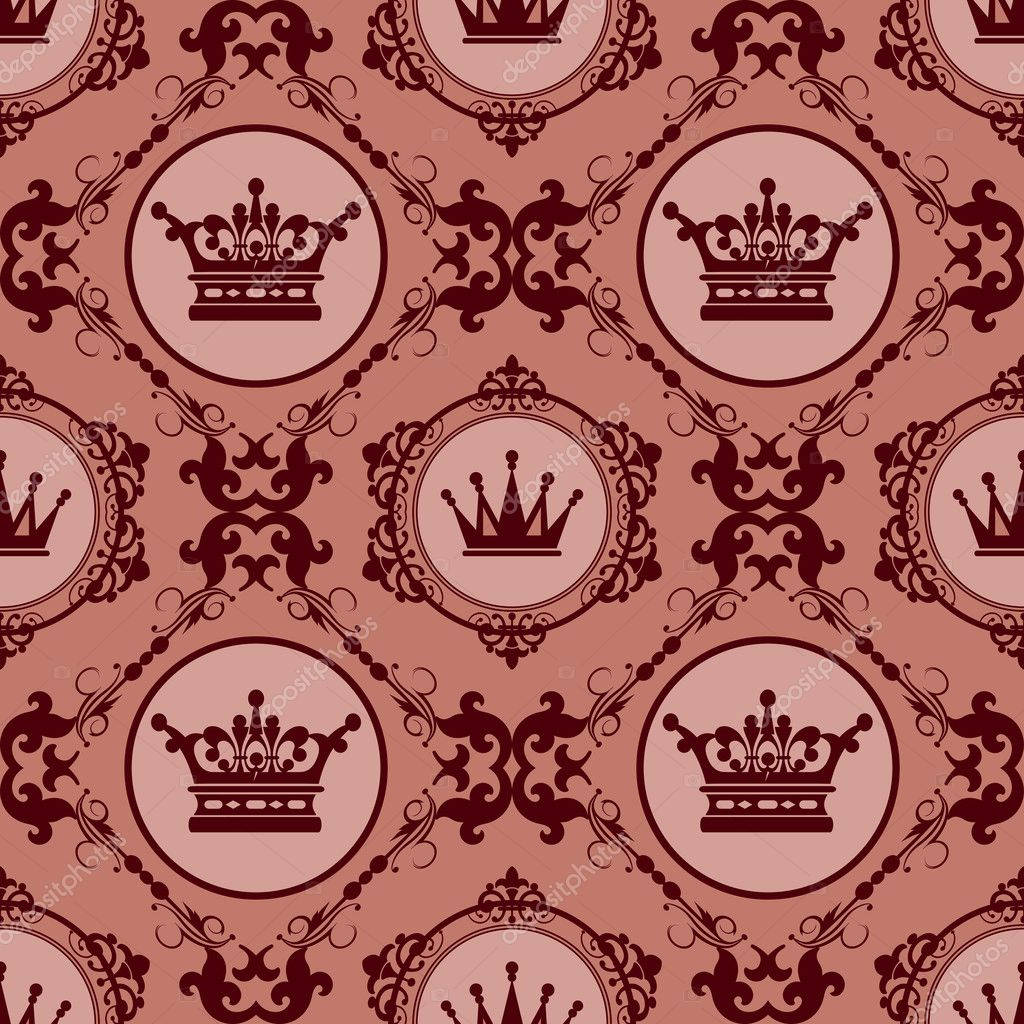 Royal Wall Decor Crown Wallpaper