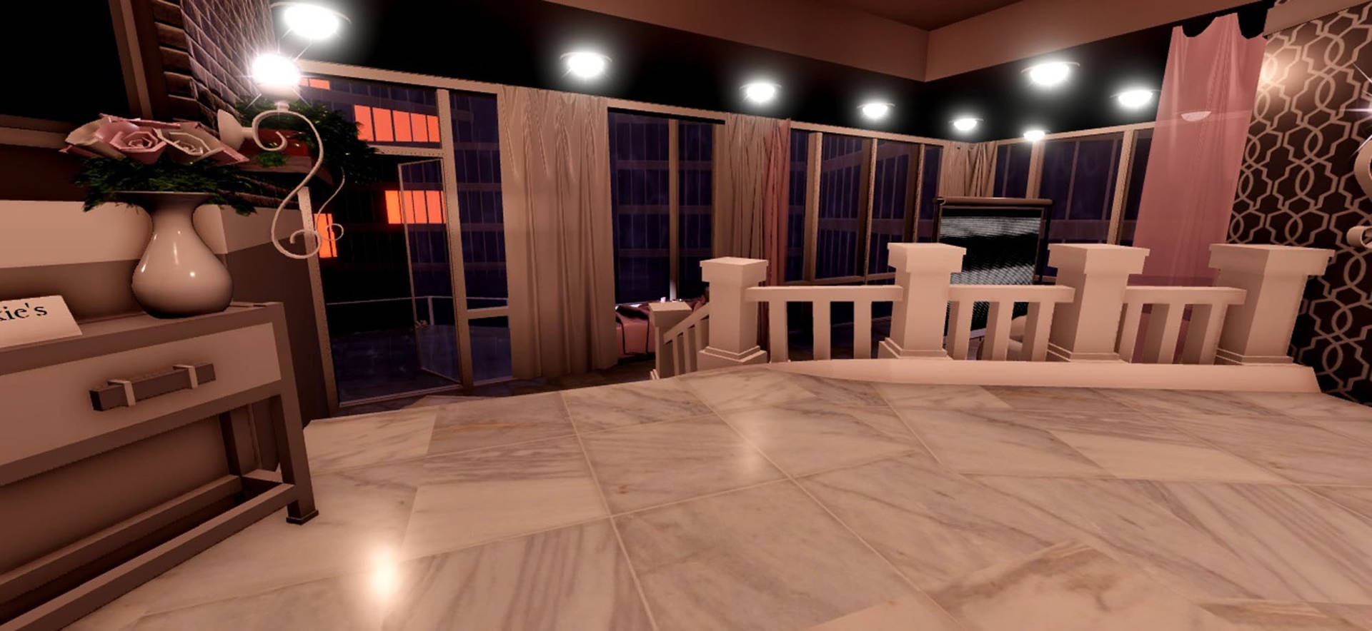 Players enjoying in the luxe Royale High apartment Wallpaper