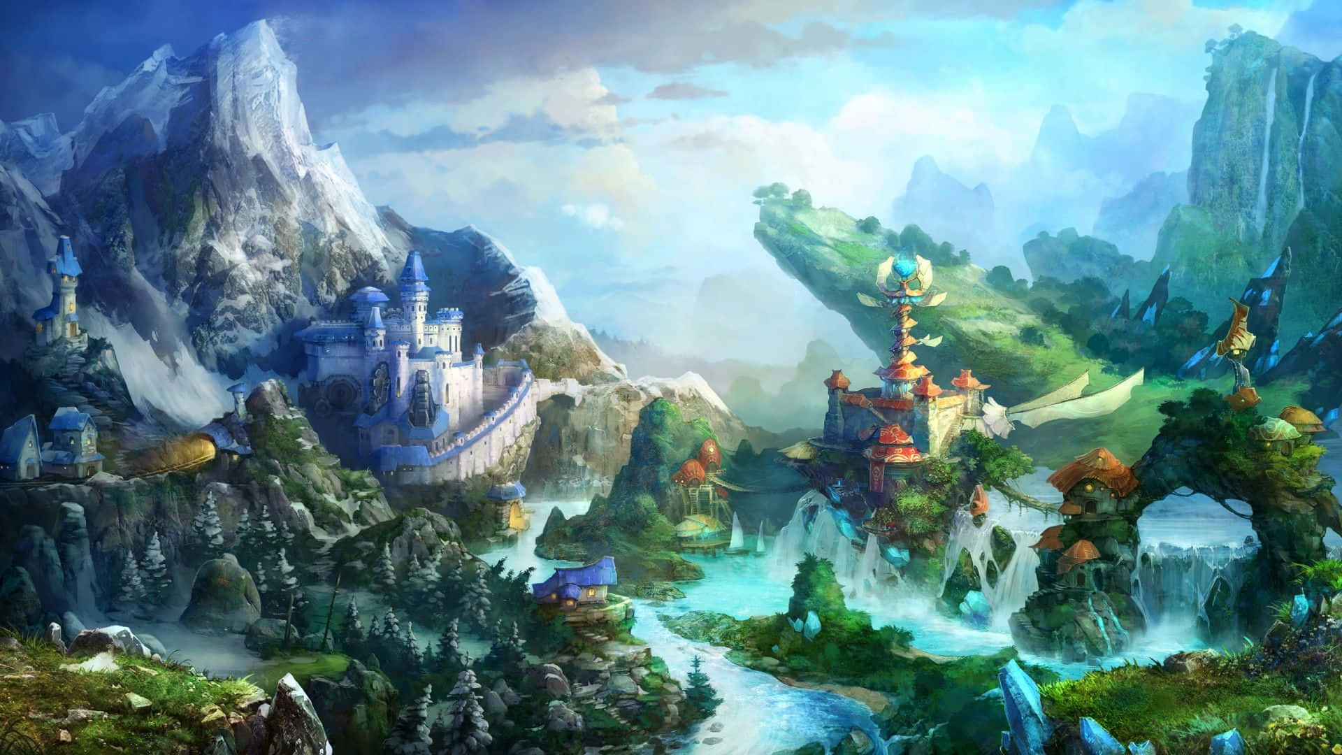 Adventure Awaits in the Stunning RPG Fantasy World Wallpaper