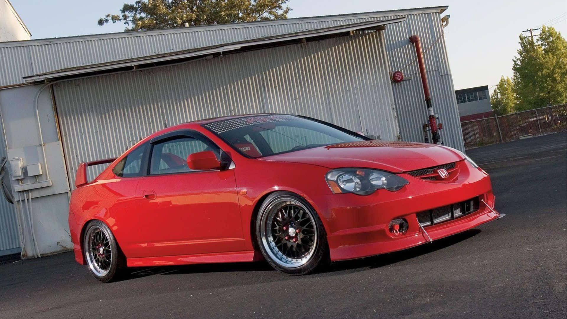 Sleek Acura RSX Type-S in Motion Wallpaper