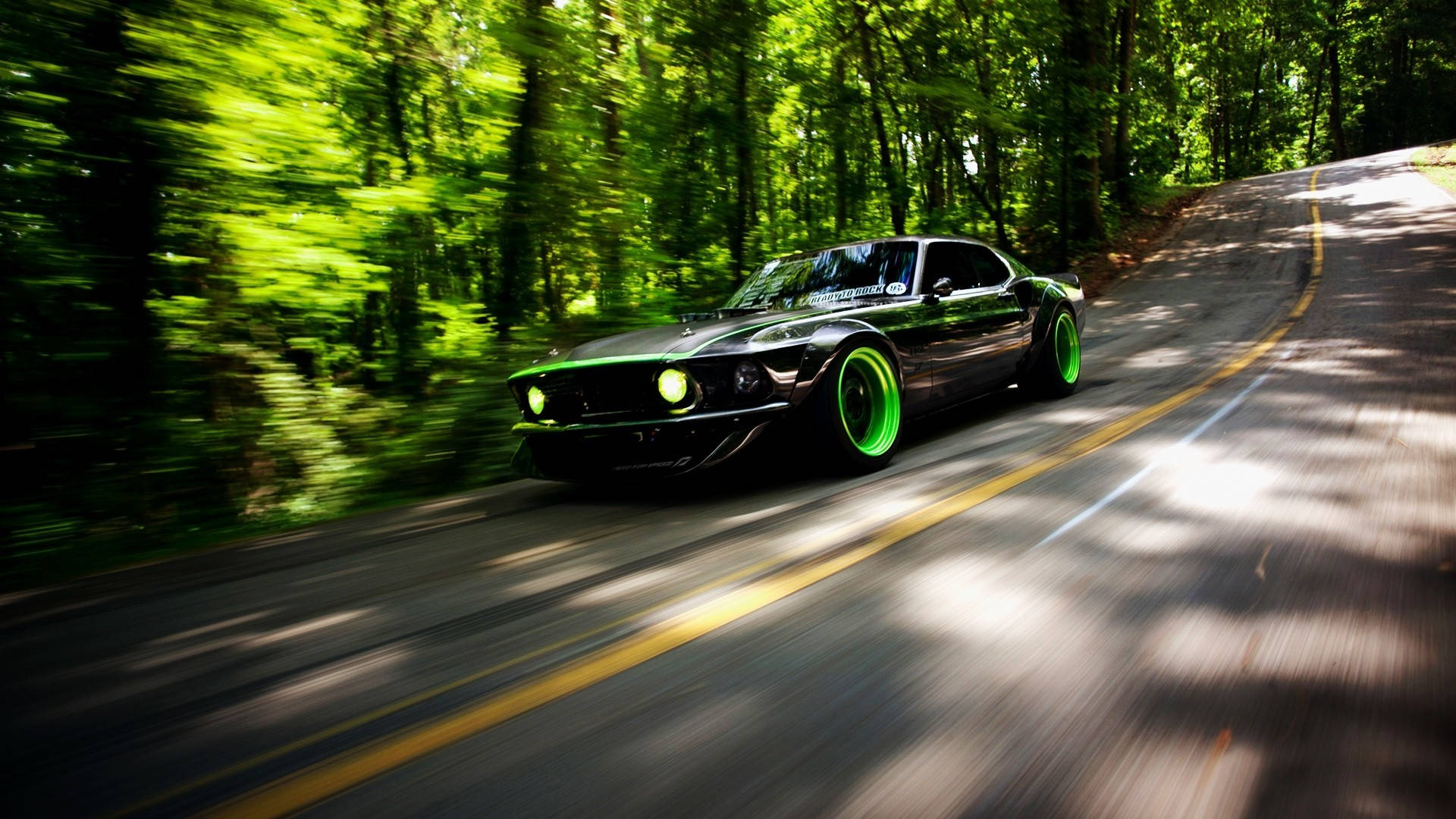Tapetför Dator Eller Mobil: Rtr-x Green Mustang Hd Wallpaper