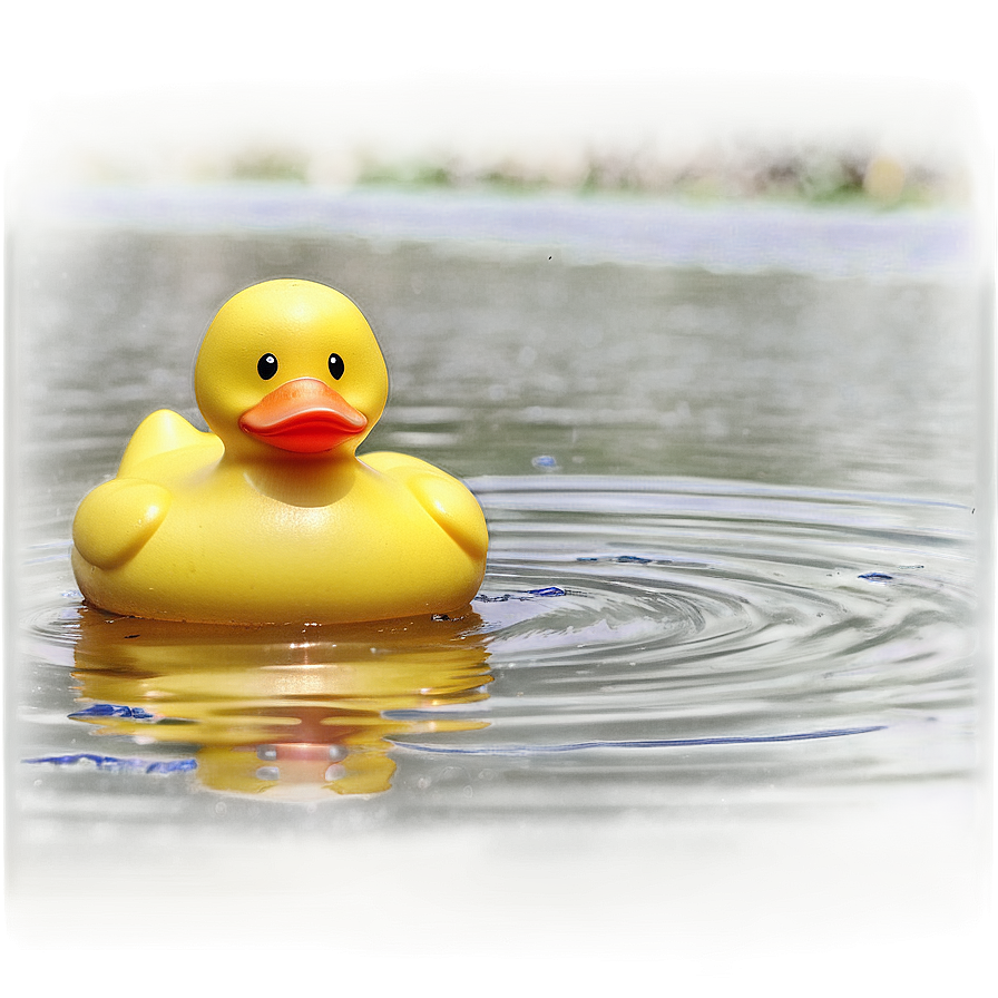 Rubber Duck In A Pond Png 06132024 PNG