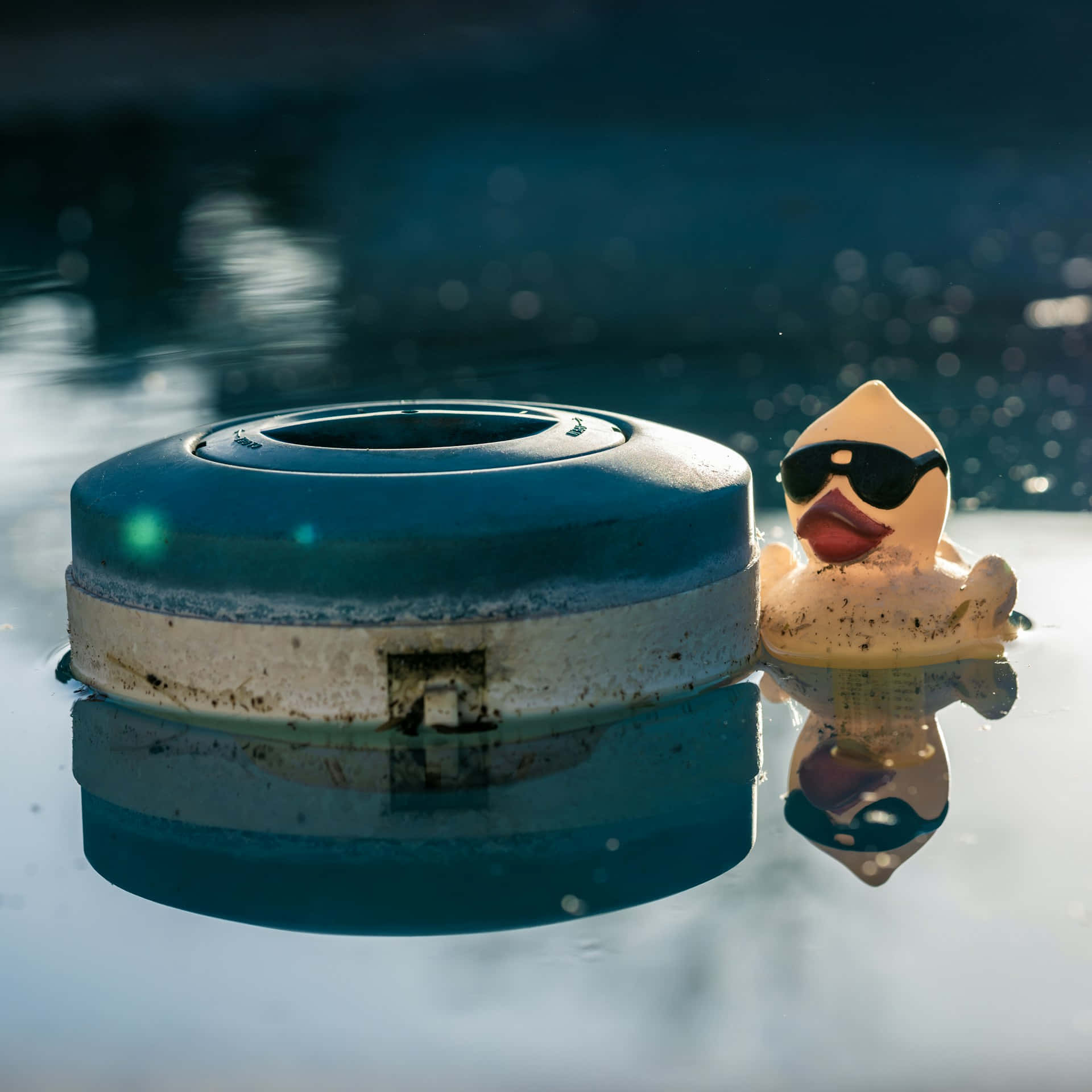 Rubber Duck Sunglasses Poolside Wallpaper