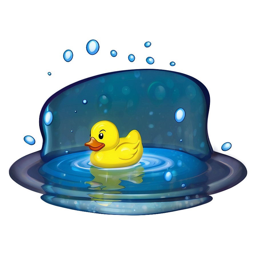 Rubber Ducky In Water Png Xlj72 PNG