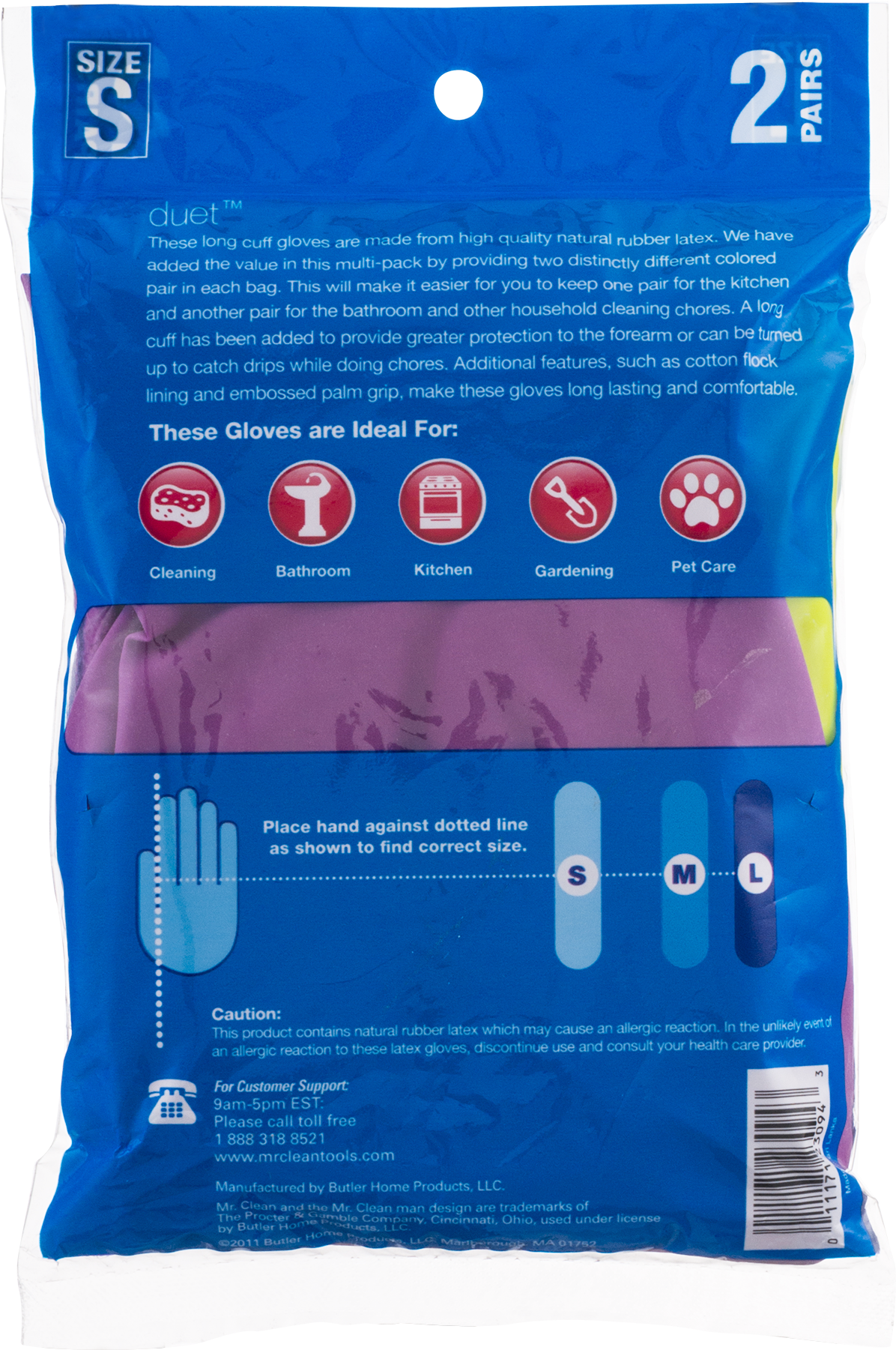 Rubber Gloves Packaging Small Size PNG