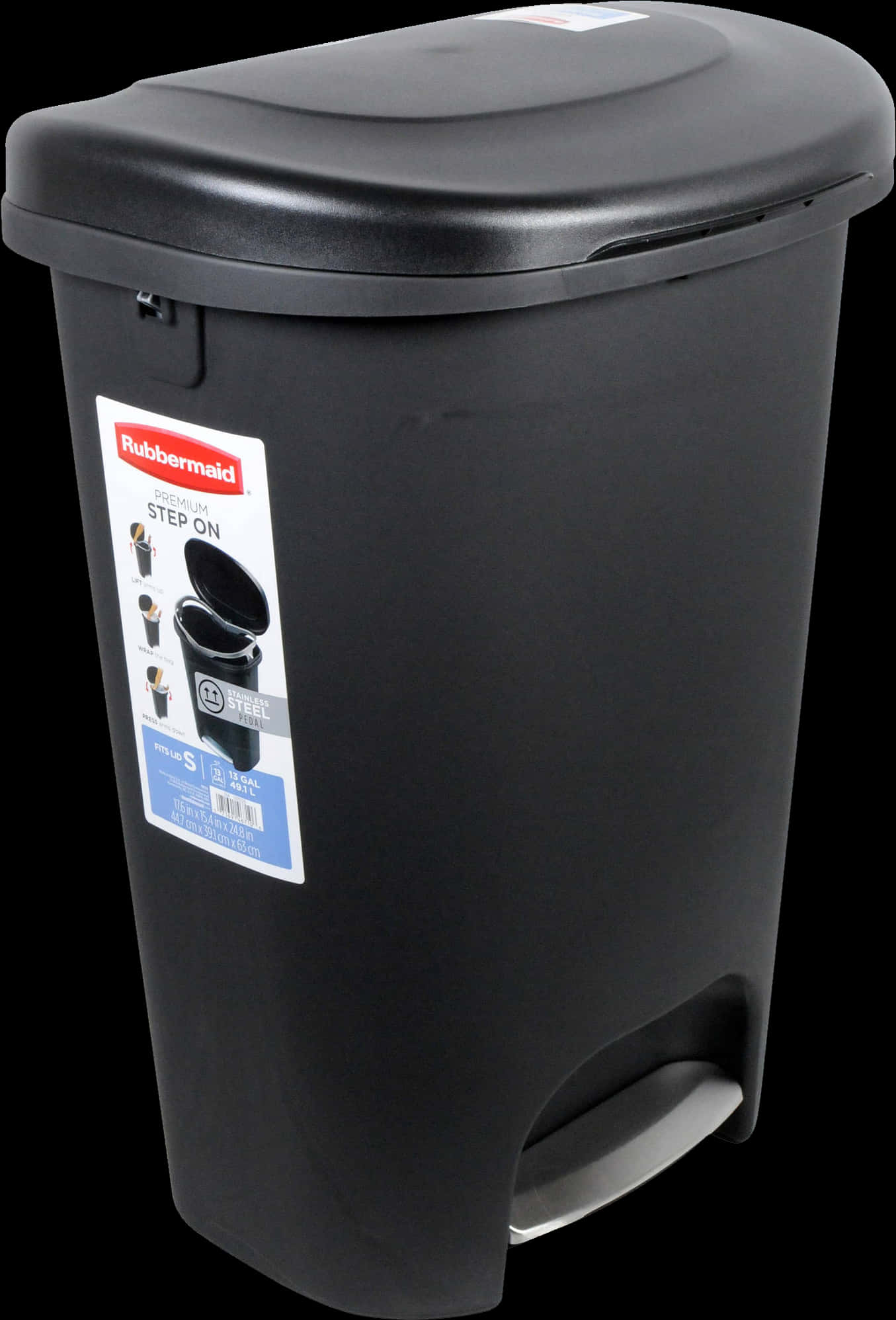 Rubbermaid Step On Trash Can PNG