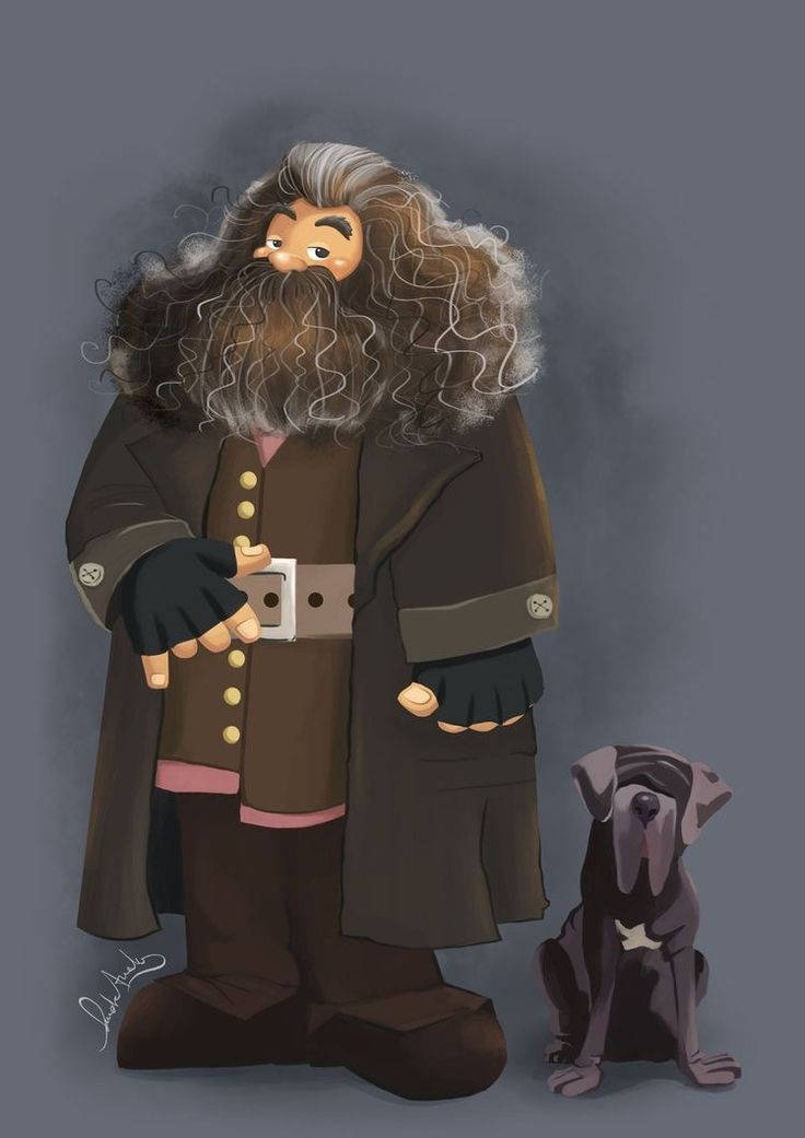 Rubeus Hagrid And Fang Art