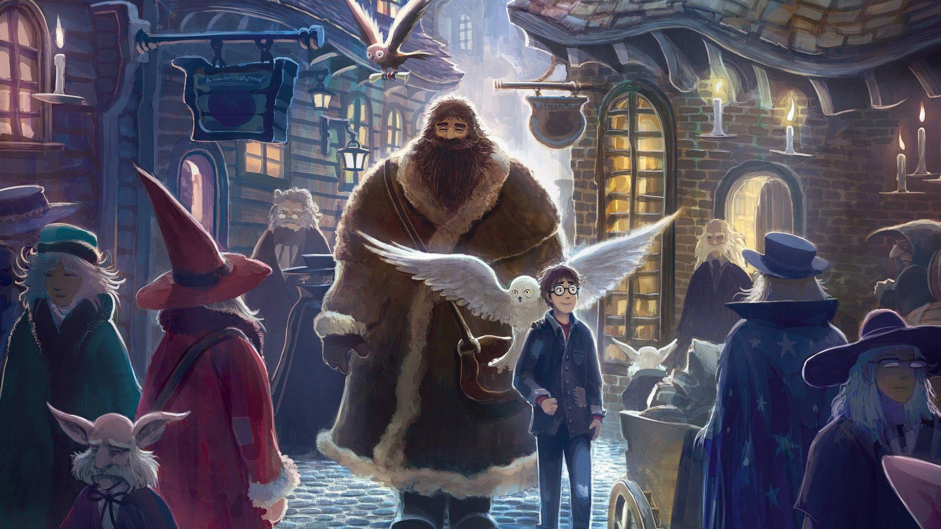 Rubeus Hagrid At Diagon Alley Wallpaper