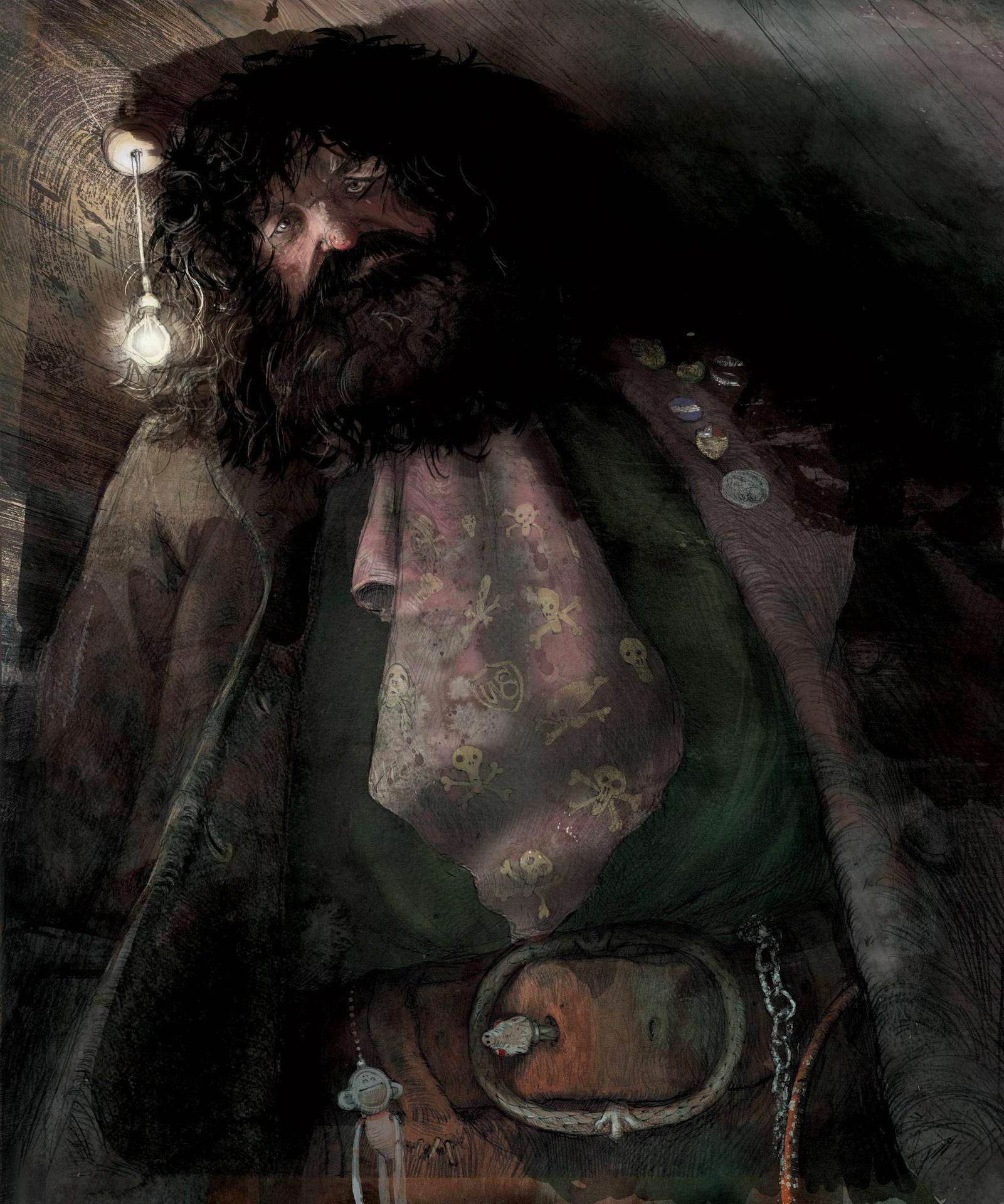 Rubeus Hagrid Illustration Wallpaper