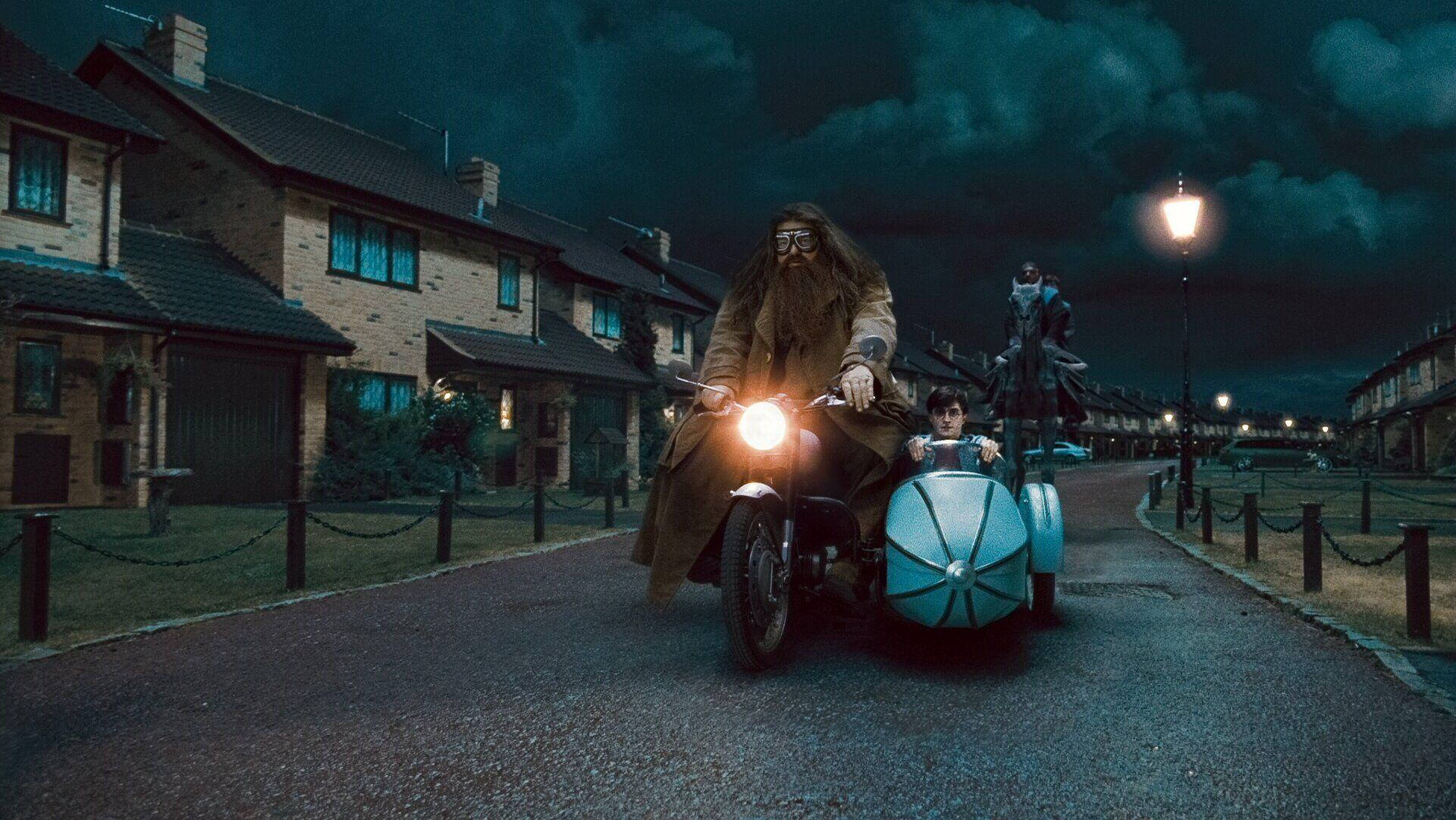 Rubeus Hagrid On Motorcycle