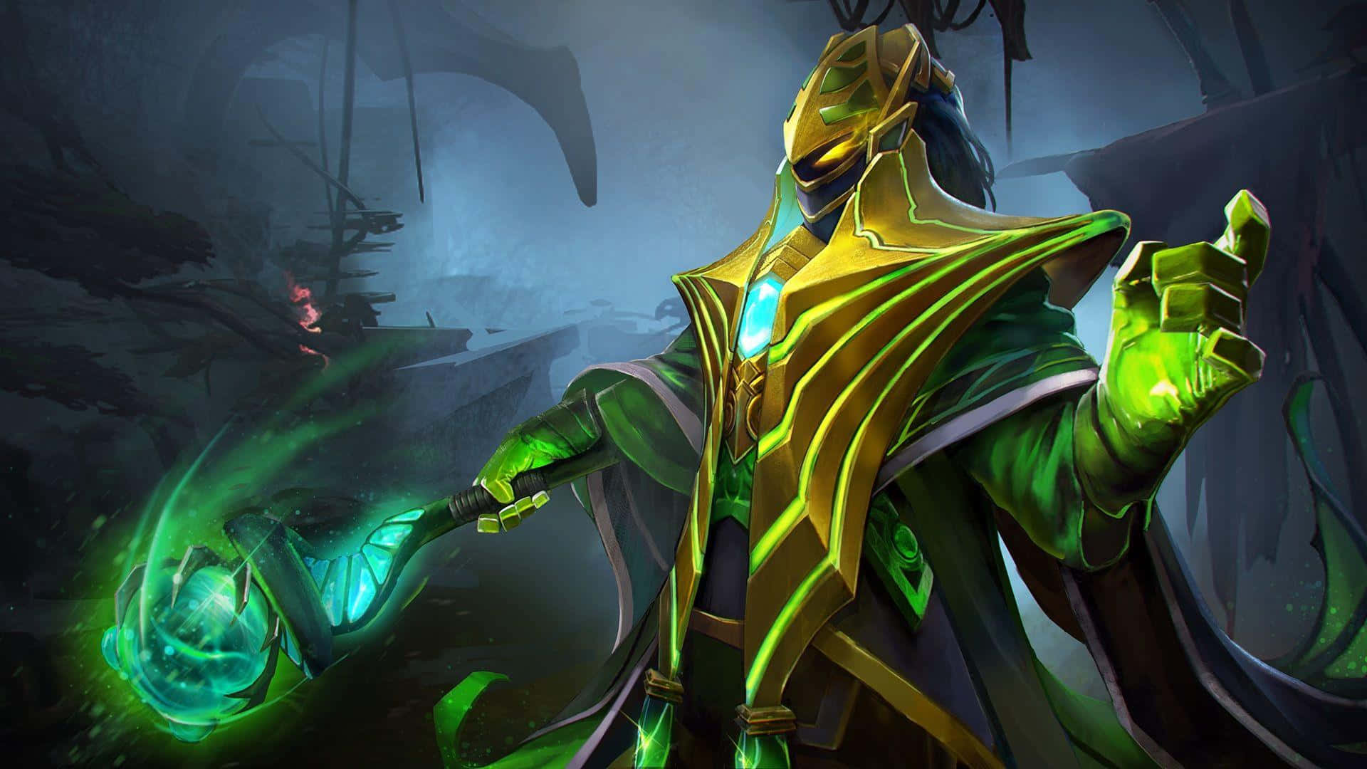 The powerful Magus Rubick mastering his arcane abilities in an impressive pose. Wallpaper