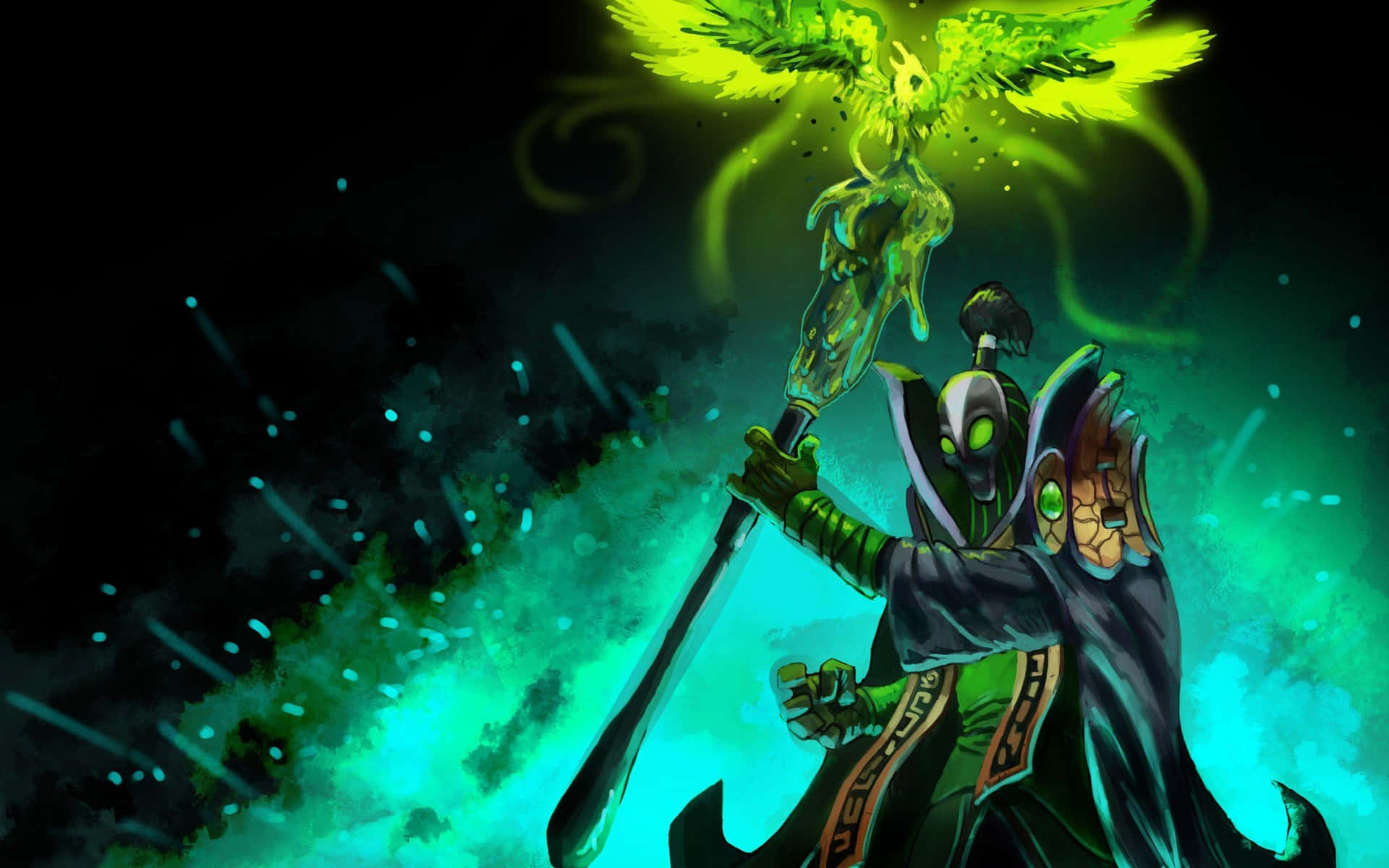 Rubick showcasing his magical prowess Wallpaper