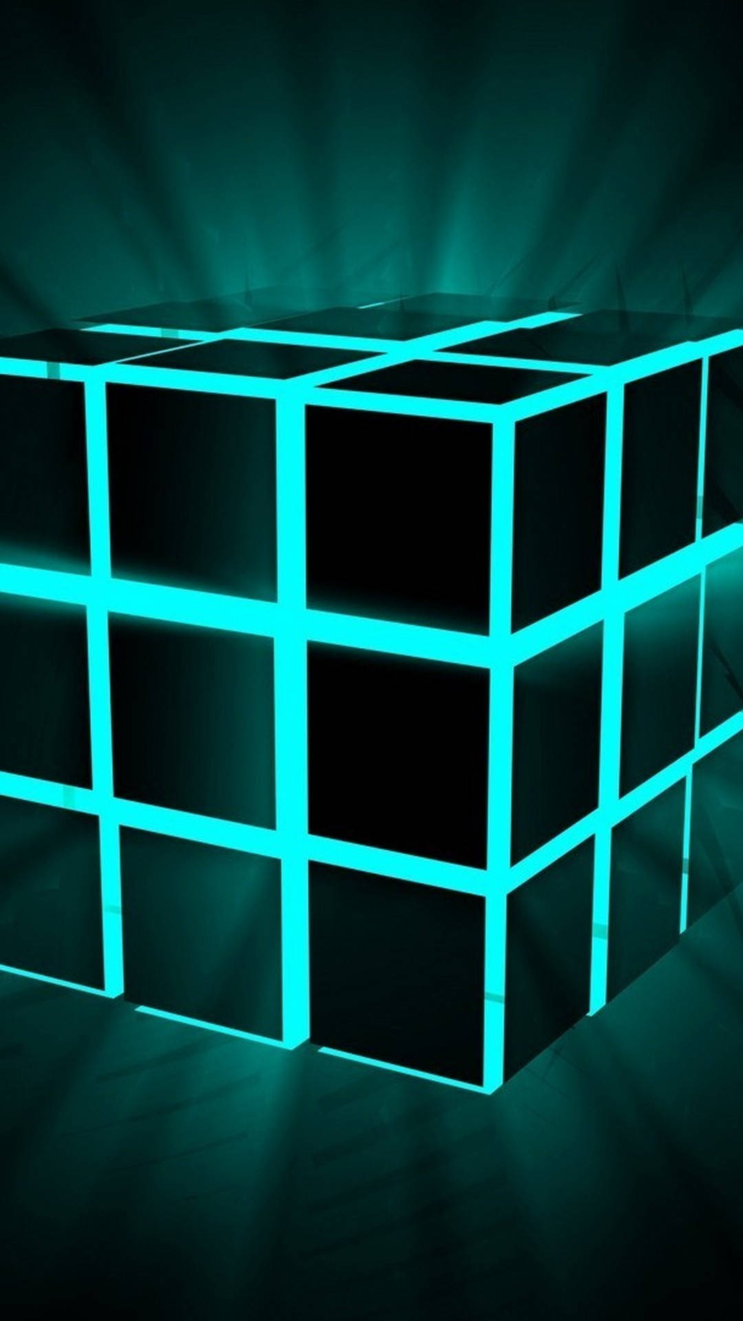 Rubik'scube Neon Telefon Wallpaper