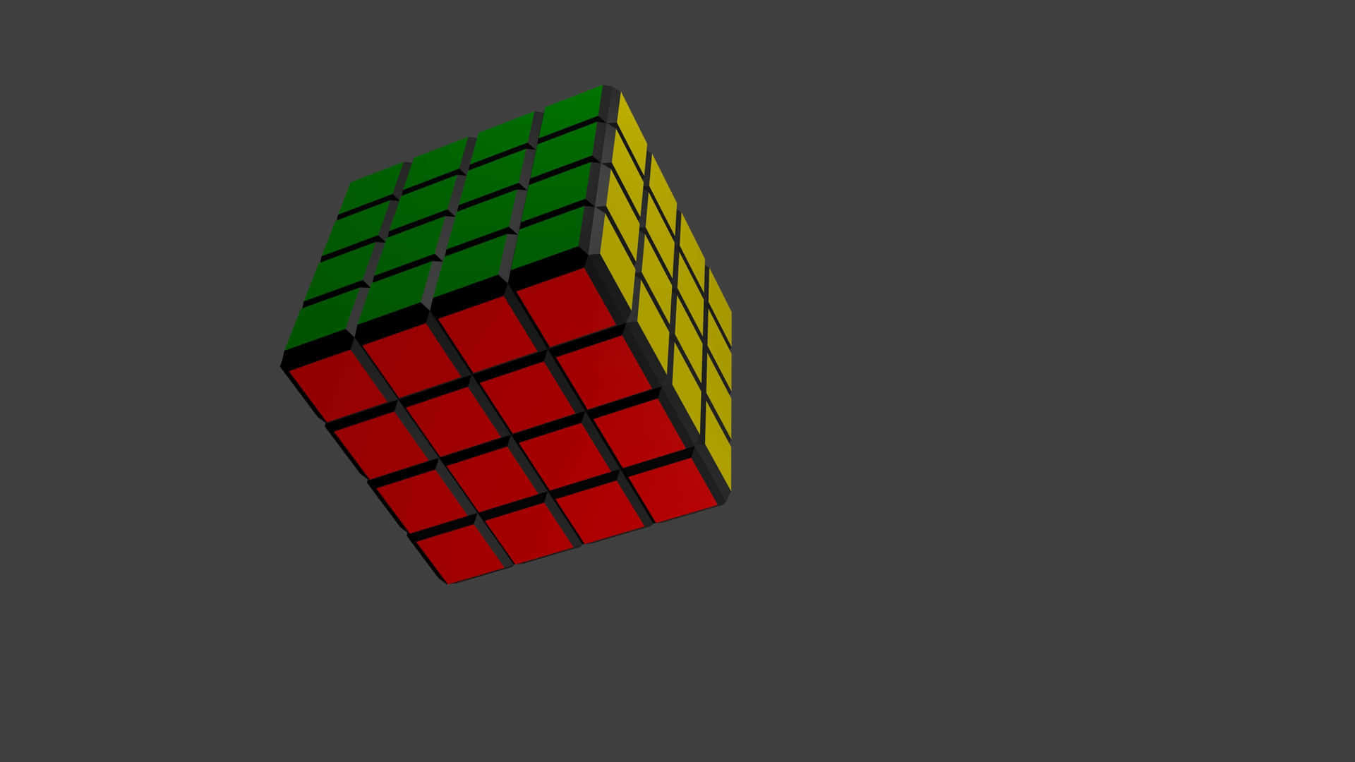 Rubiks Cube Three Sides Visible Wallpaper