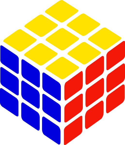 Rubiks Cube Three Sides Visible PNG