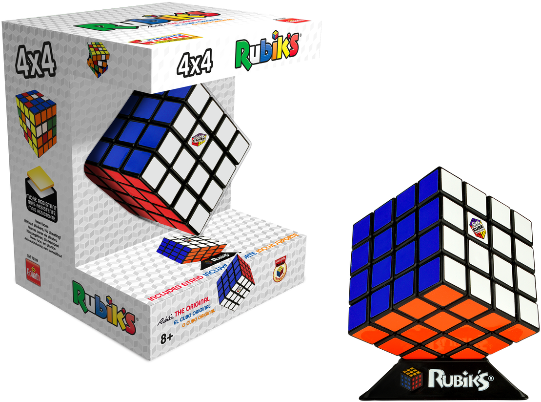 Rubiks Cube4x4 Packagingand Stand PNG