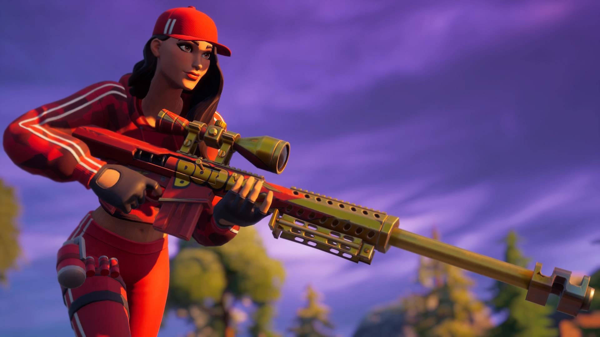 Ruby Fortnite Boom Sniper Wallpaper