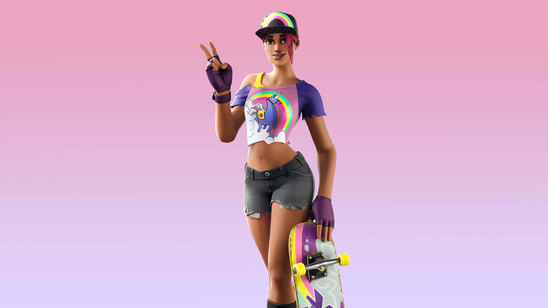Fortnite - A Girl With A Skateboard Wallpaper
