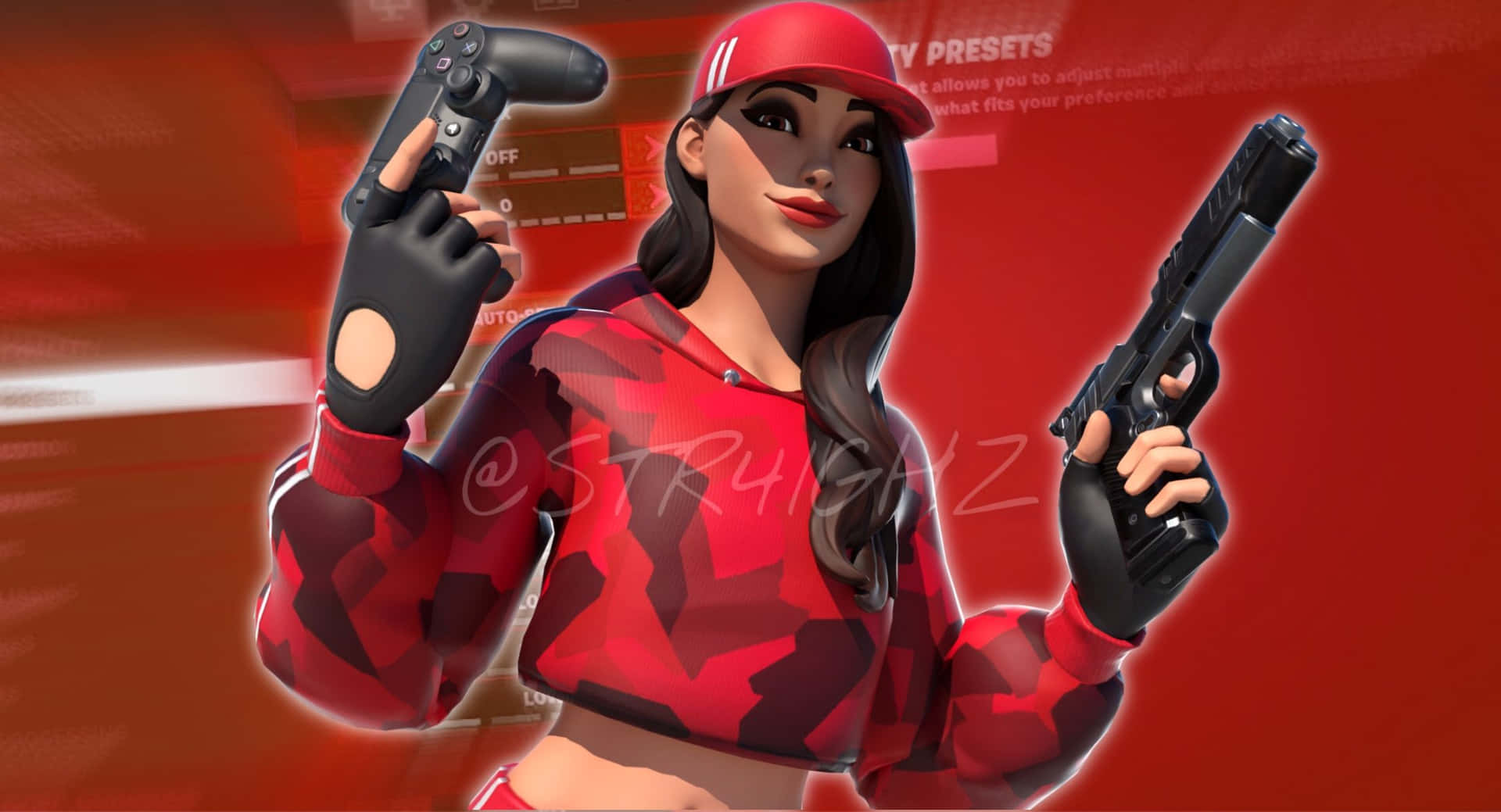 Show Off in Style with the Ruby Fortnite Skin Wallpaper
