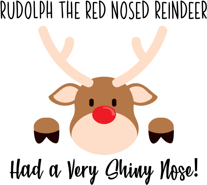 Rudolph Red Nosed Reindeer Illustration PNG