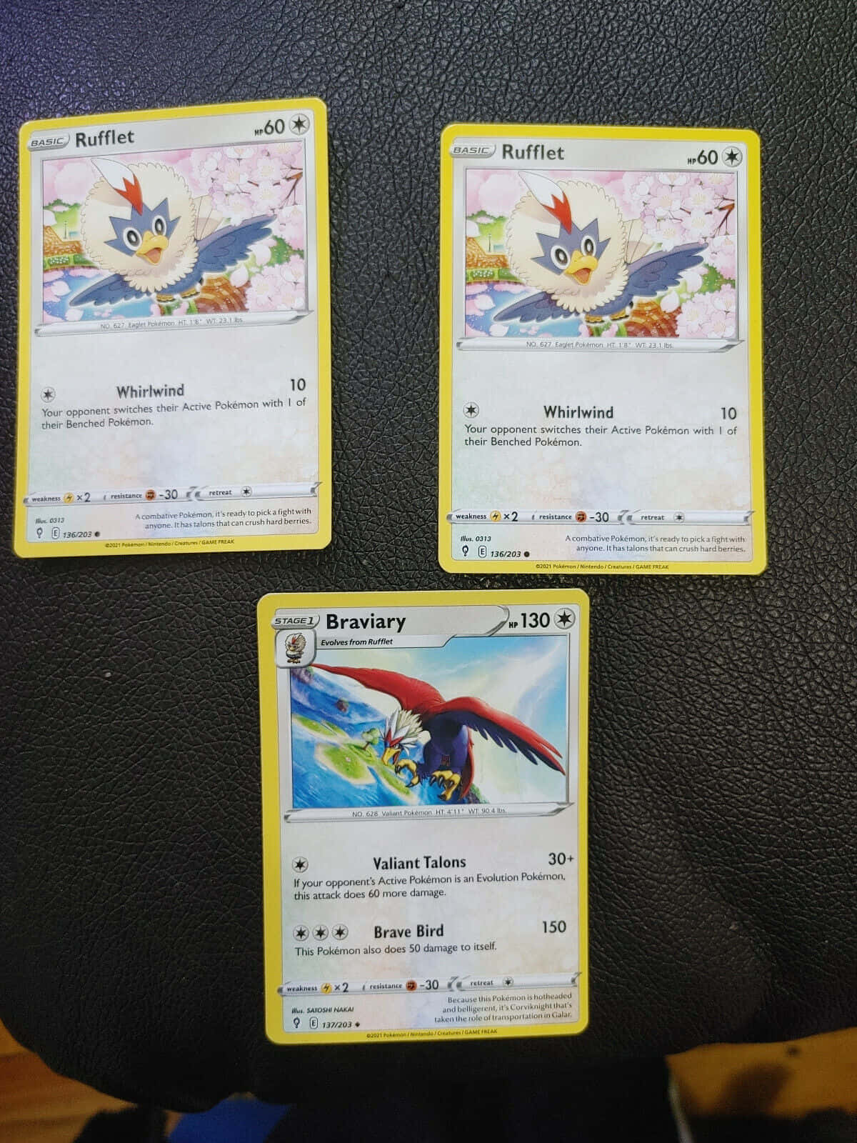Rufflet And Braviary Pokémon Cards Wallpaper