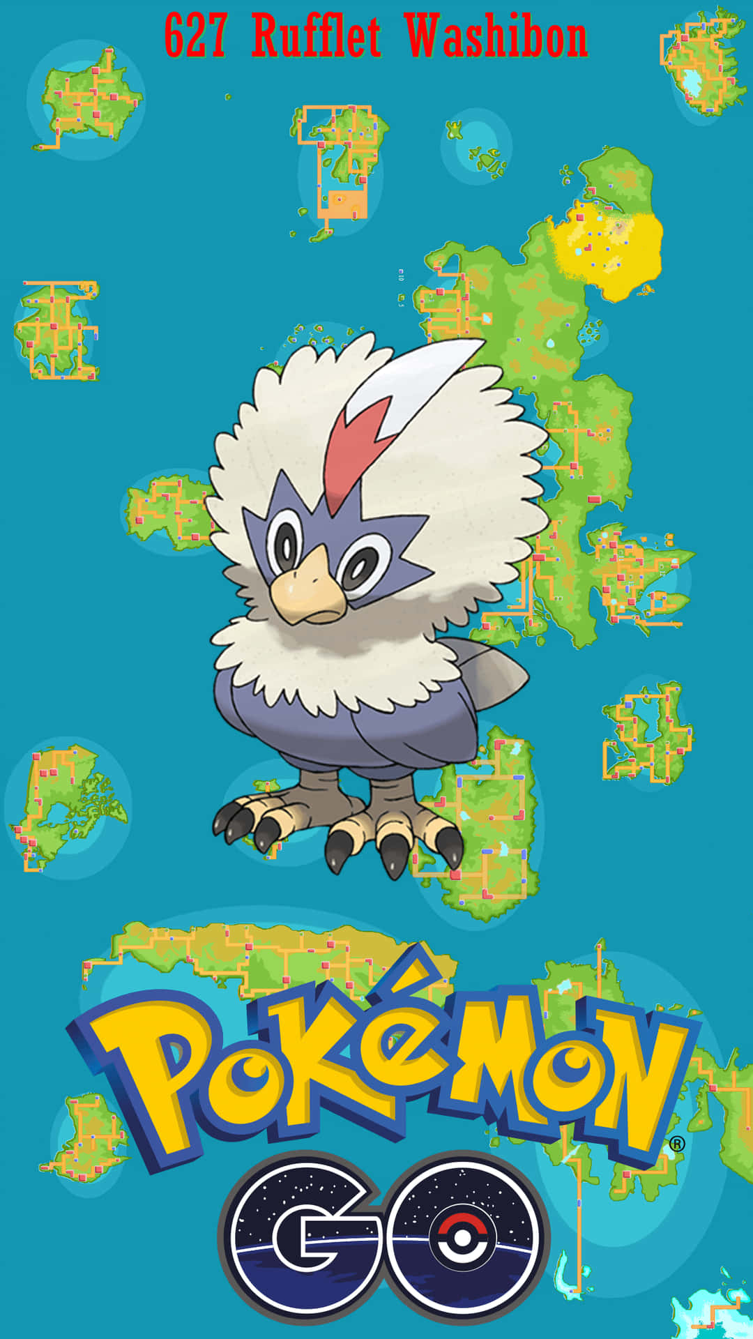 Ruffletmed Pokémon Go-logotypen Wallpaper
