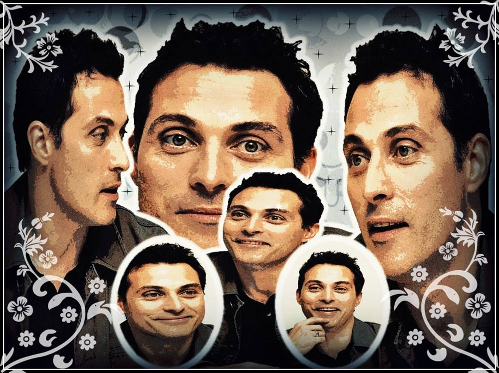 Rufus Sewell Cute Collage Edit Wallpaper