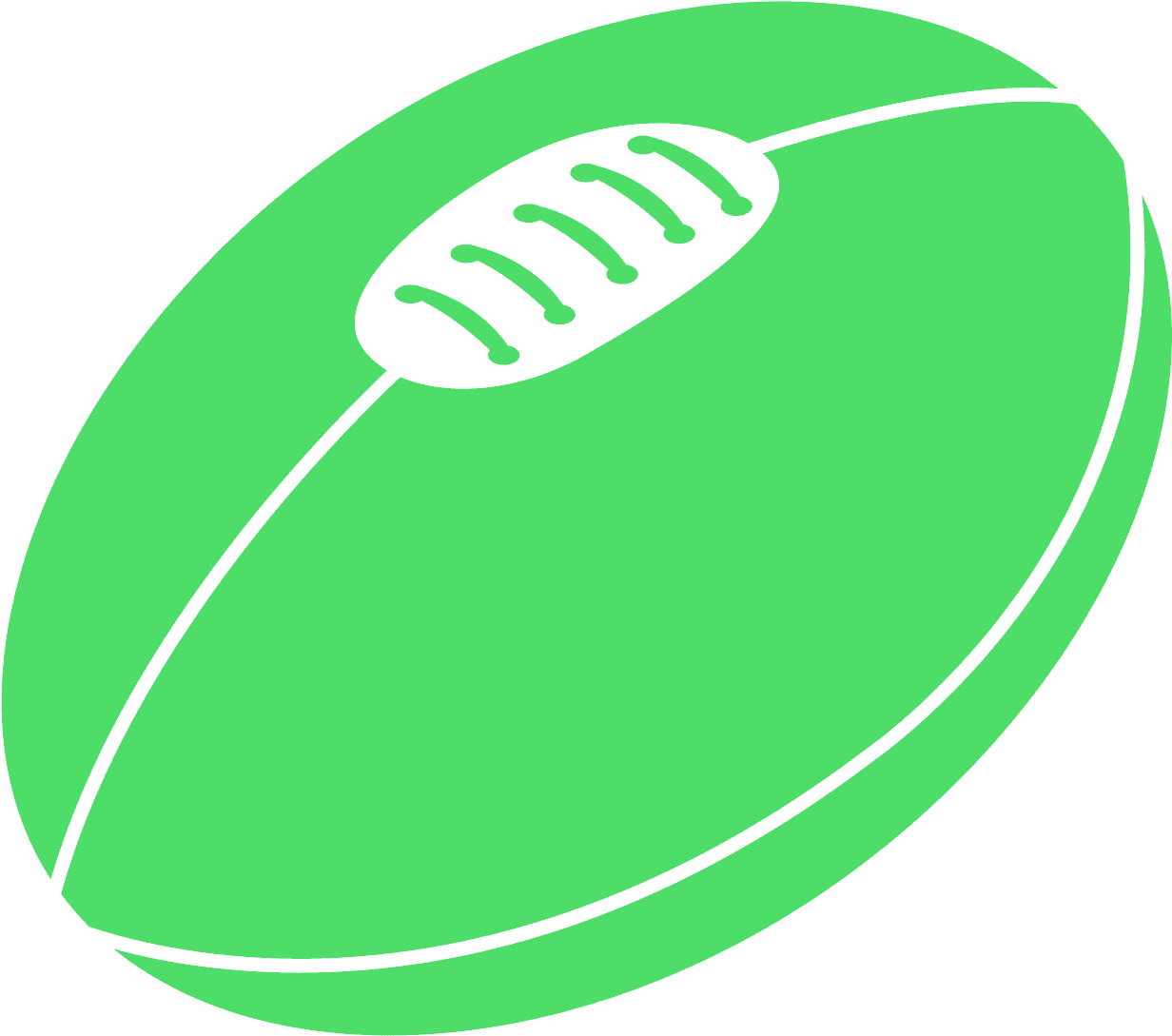 Rugby Ball Illustration PNG