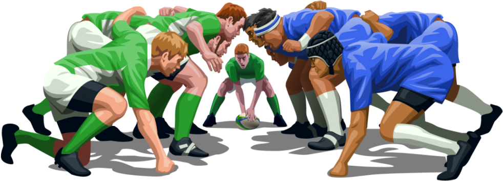 Rugby Scrum Showdown PNG