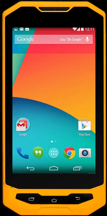 Rugged Android Smartphone Display PNG