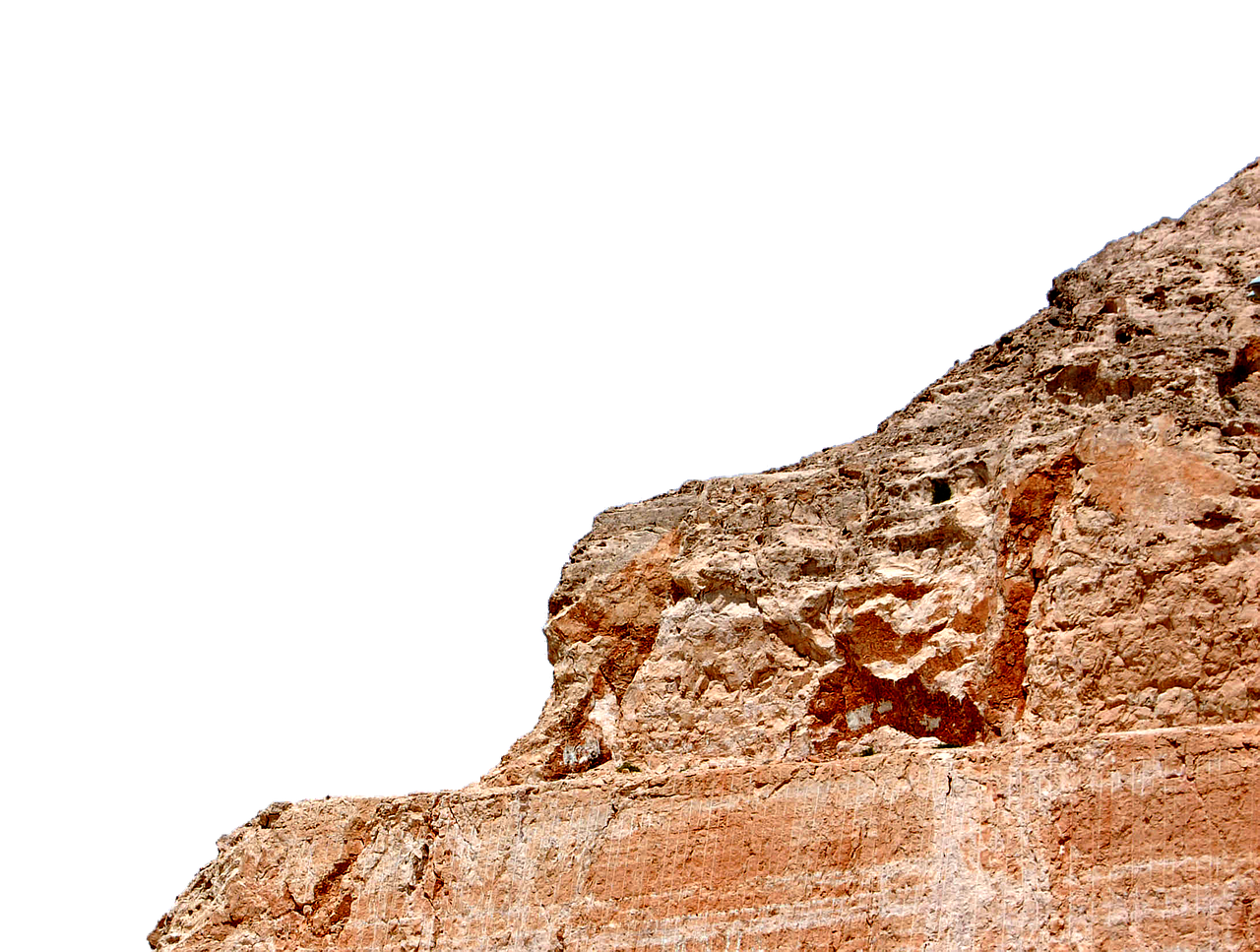Rugged Cliff Edge Profile PNG