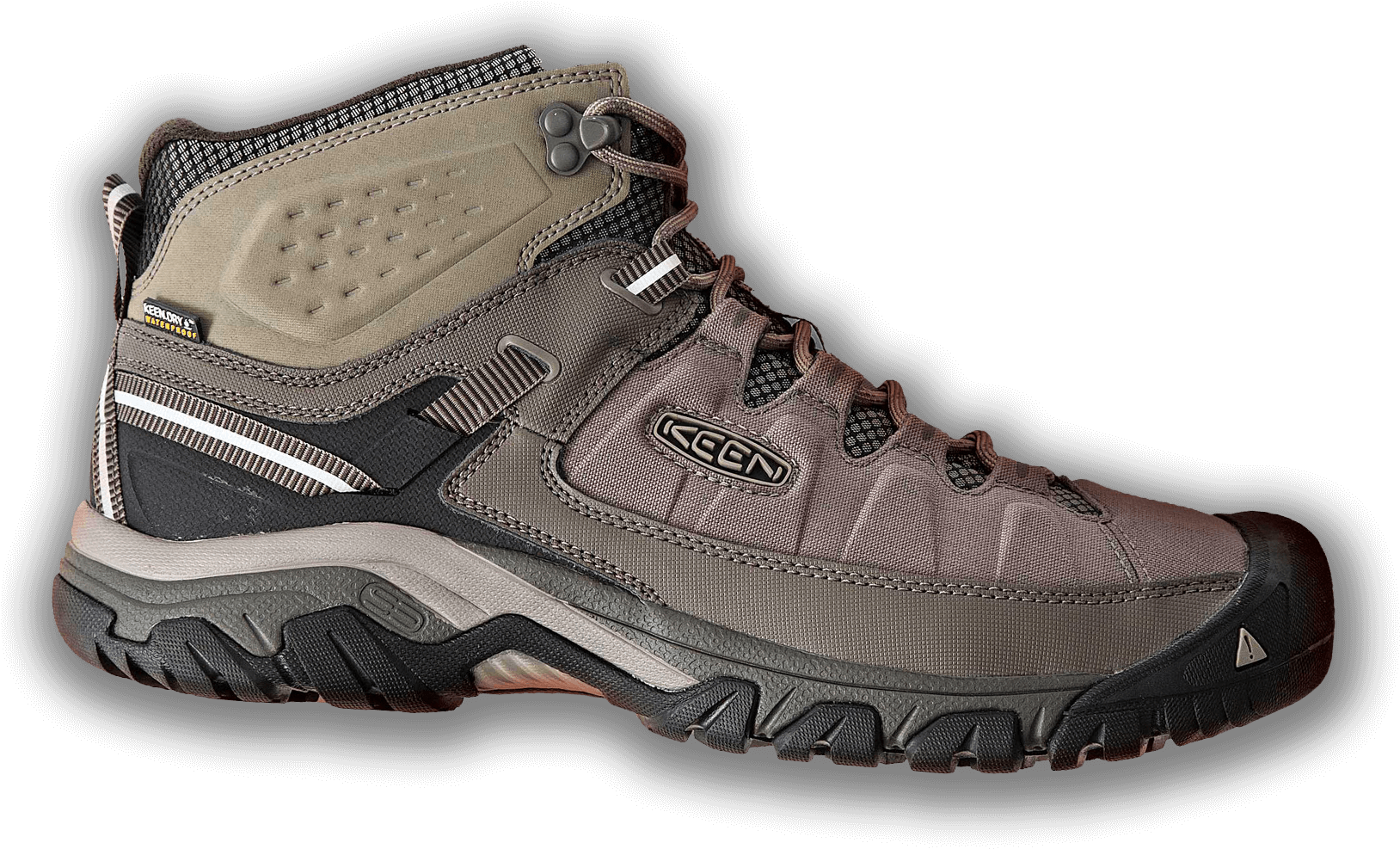 Rugged Hiking Boot Profile View PNG
