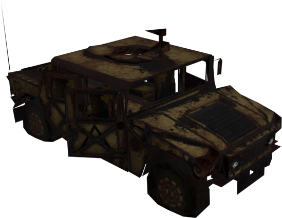 Rugged Military Hummer3 D Model PNG