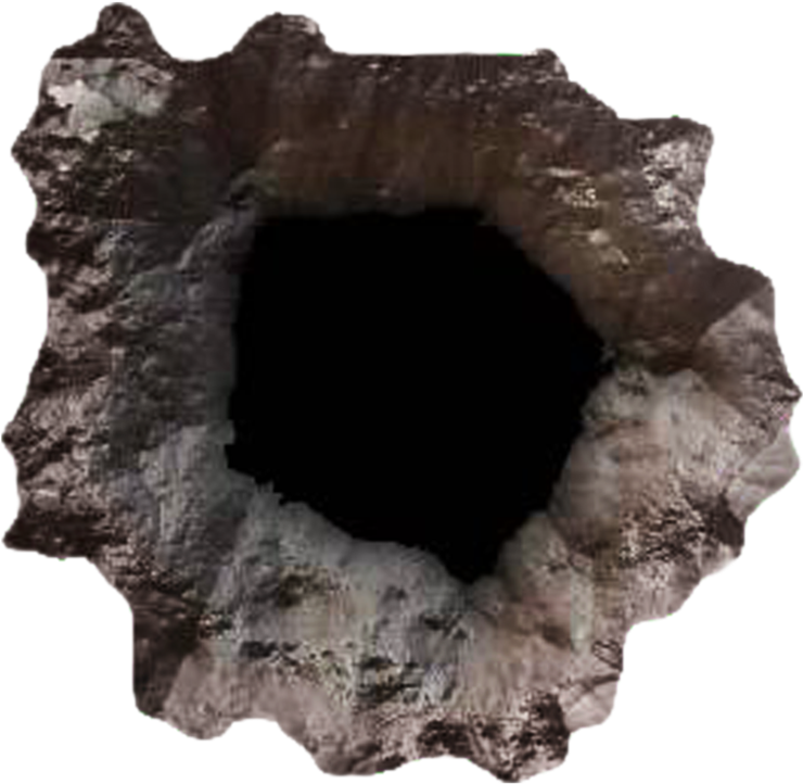 Rugged Terrain Hole Texture PNG