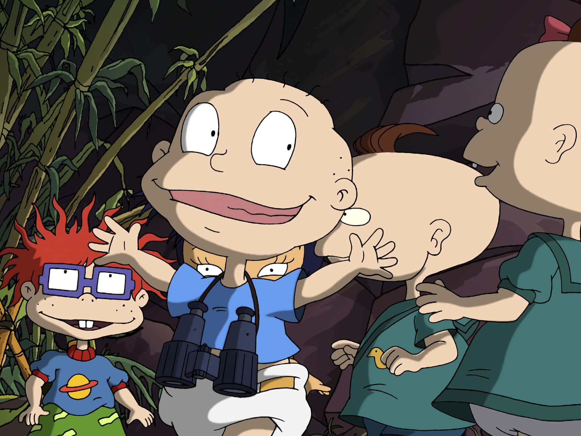 A Group Of Cartoon Characters In A Jungle