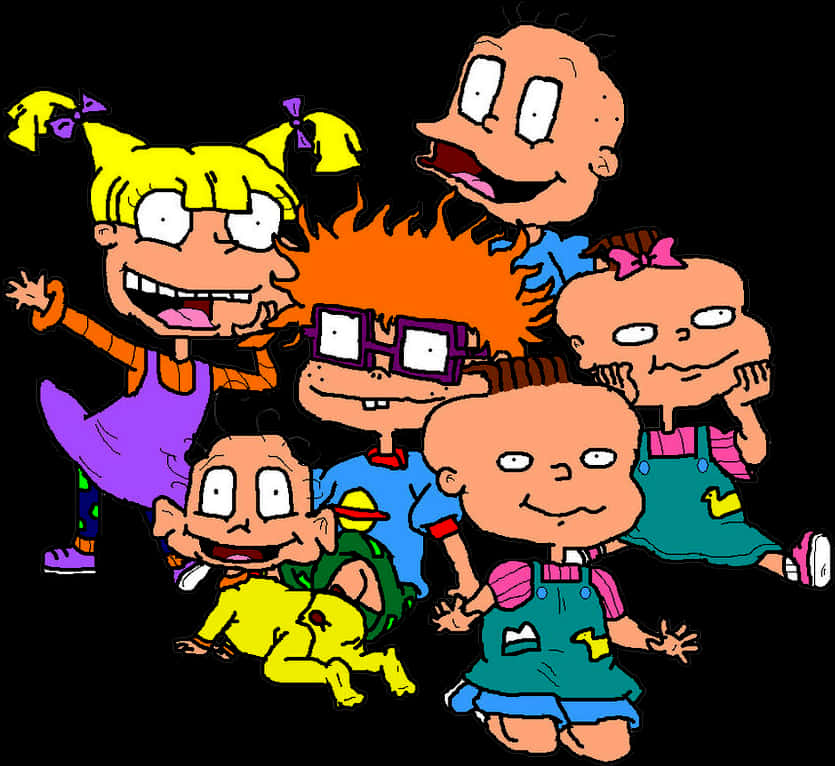 Rugrats Animated Group Portrait PNG