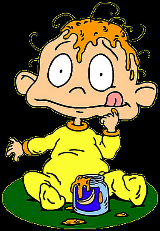 Rugrats Character Coveredin Paint PNG