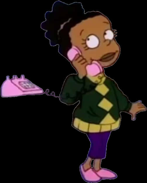 Rugrats Character On Phone PNG