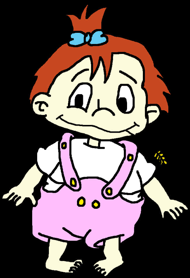 Rugrats Characterin Purple Overalls PNG