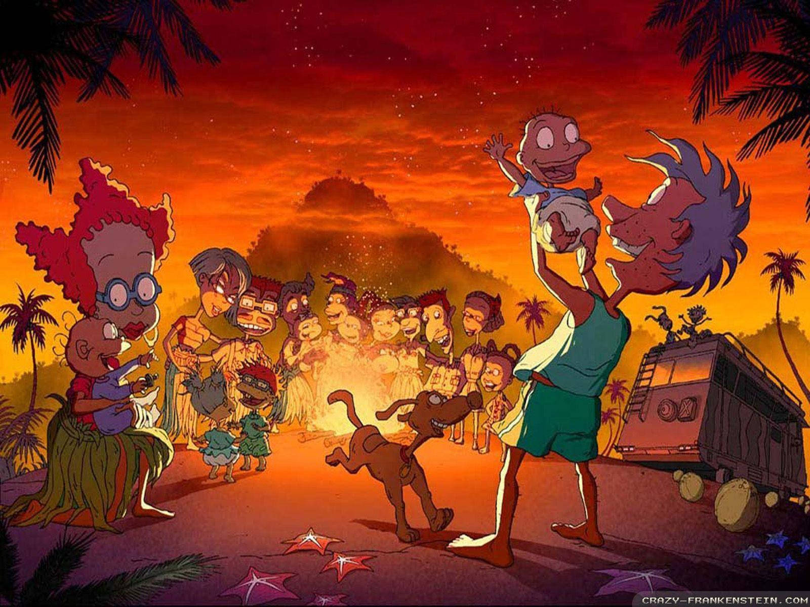 Rugrats Kids In Sunset Wallpaper