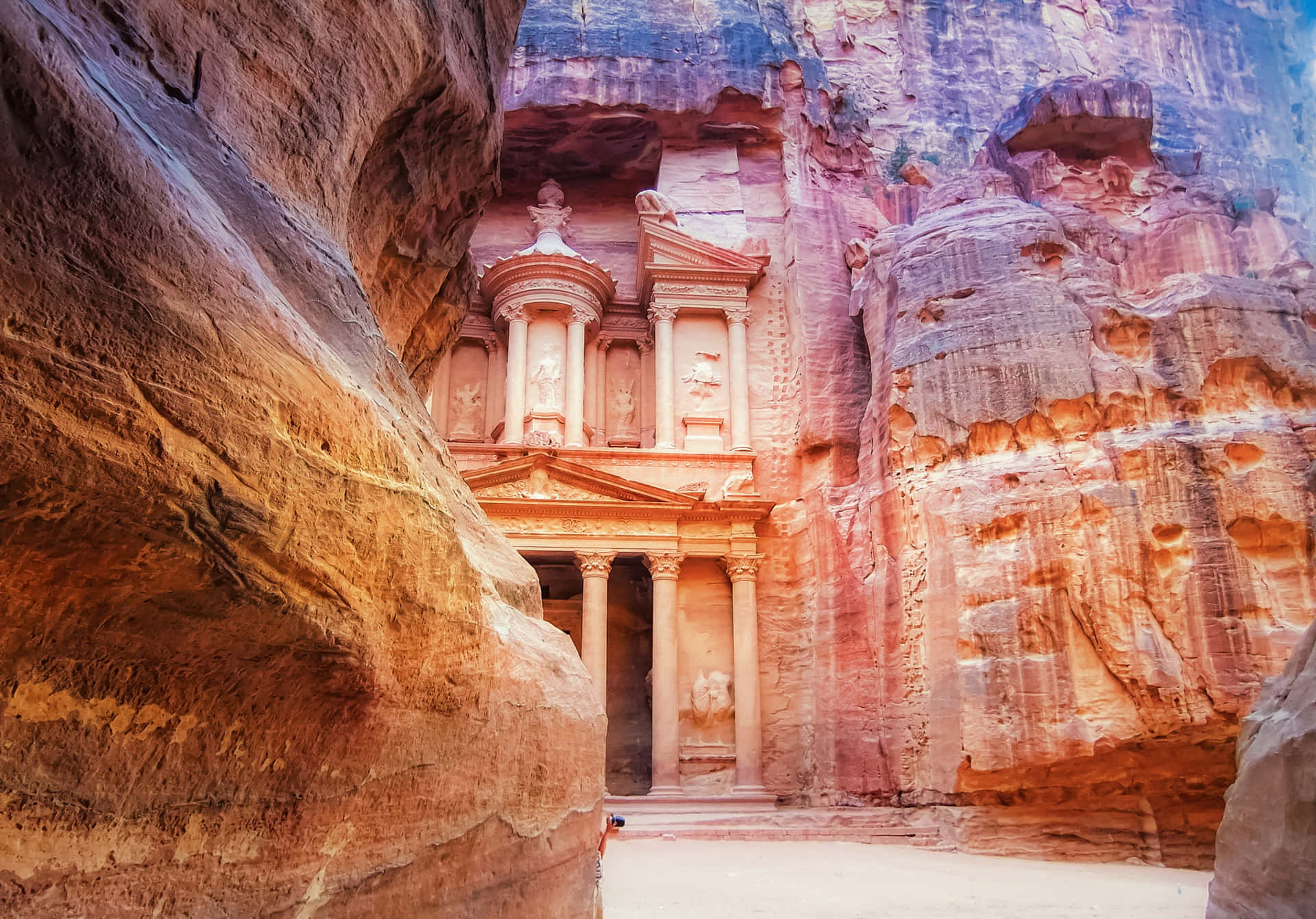 Überresteder Antiken Stadt Petra Wallpaper