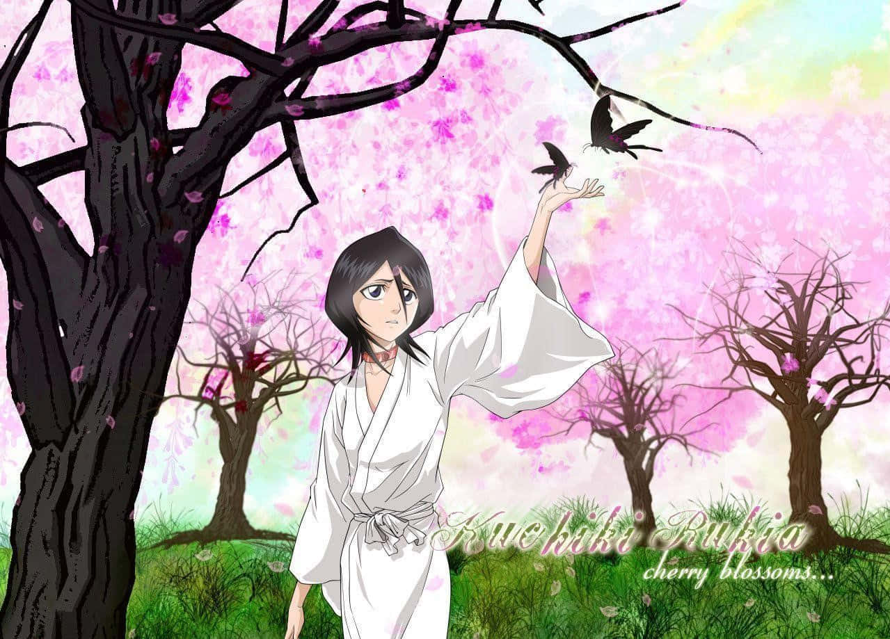 Rukia Kuchiki From The Popular Anime Series Bleach Wallpaper