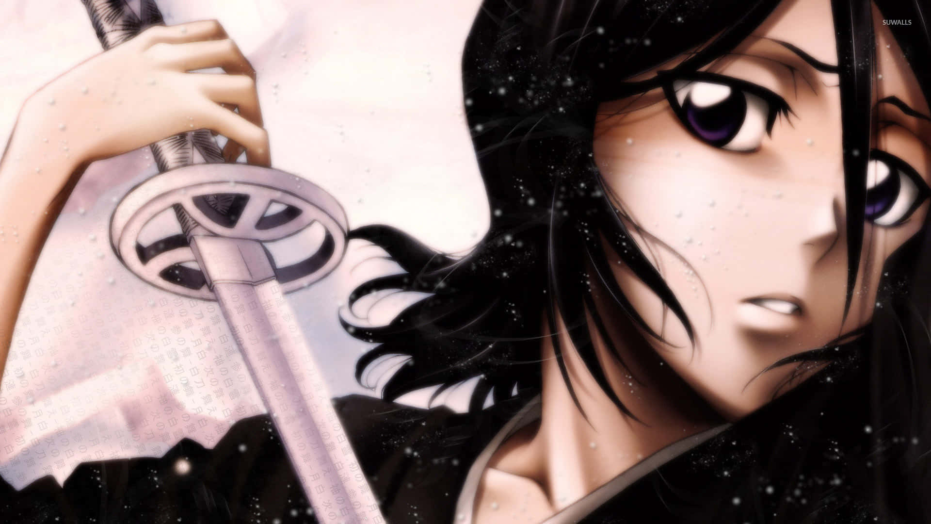 "Rukia Kuchiki from the anime series Bleach." Wallpaper