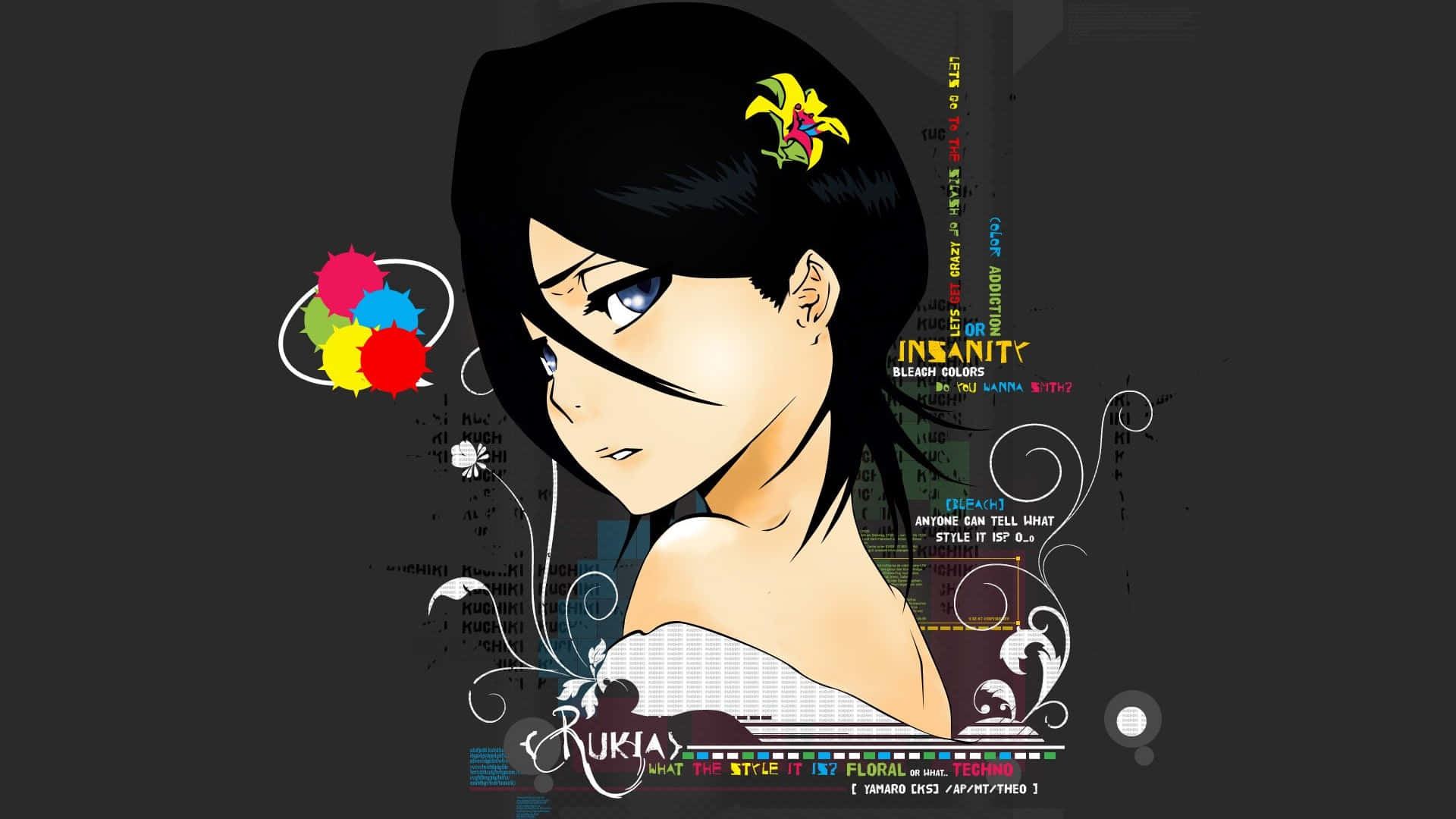 Rukia Kuchiki, a Soul Reaper from the manga series Bleach Wallpaper