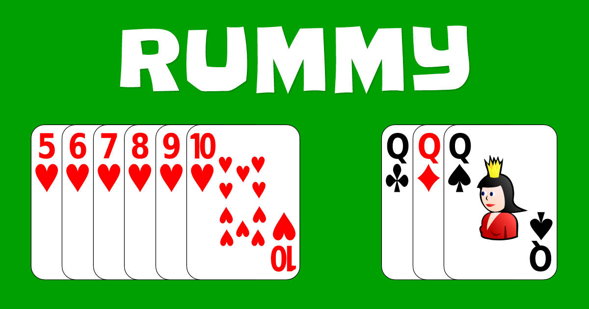 Rummy Cards Green Background Wallpaper