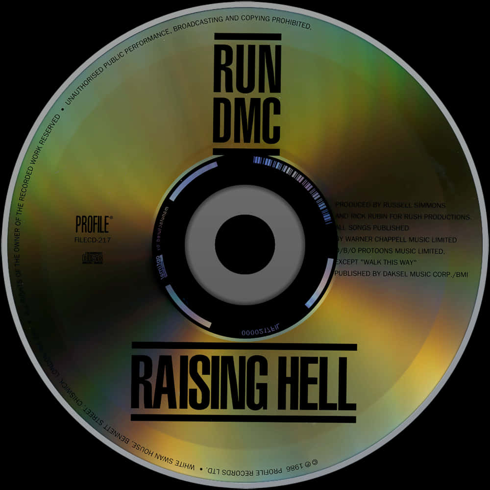 Run D M C Raising Hell C D PNG