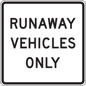 Runaway Vehicles Sign PNG