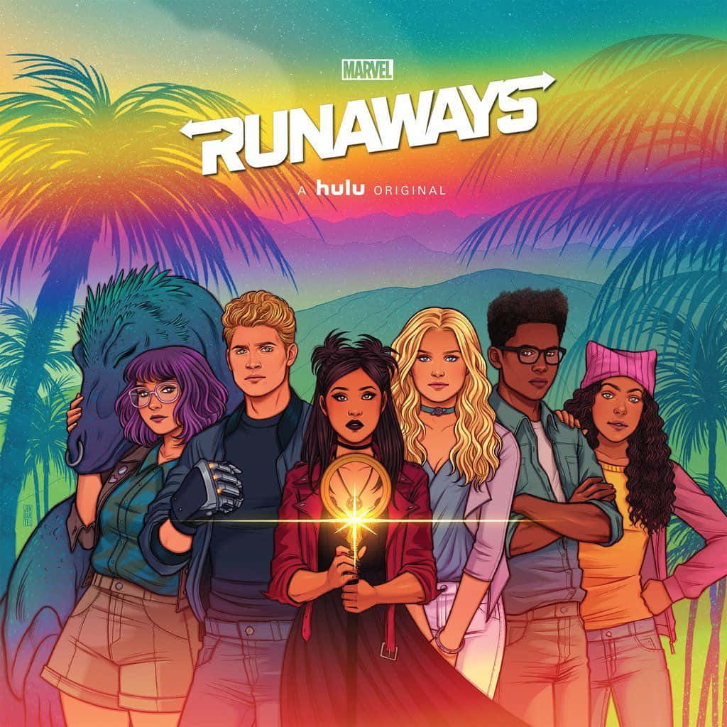 The Runaways assemble for action Wallpaper